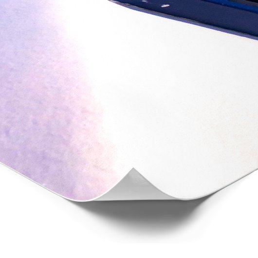 Santorini Griechenland Mauer Kunst Poster (Ecke)