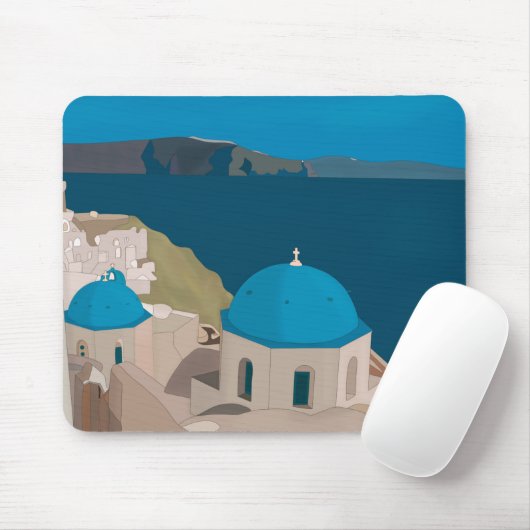 Santorini Griechenland Mousepad (Mit Mouse)