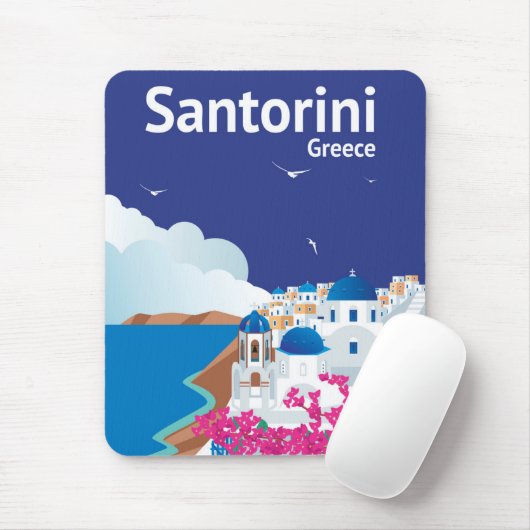 Santorini Griechenland Mousepad (Mit Mouse)