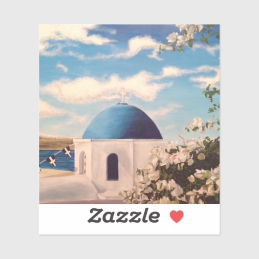 Santorini Griechenland Ocean Travel Vinyl Sticker (Blatt)