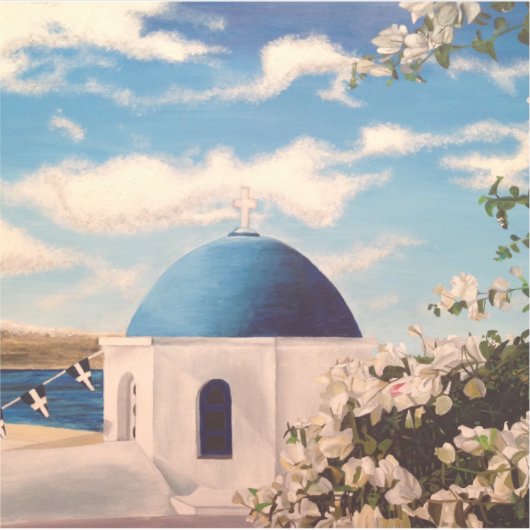 Santorini Griechenland Ocean Travel Vinyl Sticker (Vorderseite)