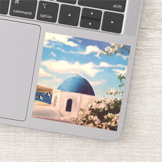 Santorini Griechenland Ocean Travel Vinyl Sticker (Detail)