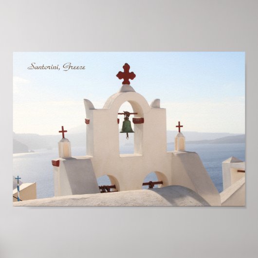 Santorini, Griechenland, Oia, Kirche, Fotografie Poster (Vorne)