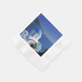Santorini Griechenland Paper Napkin Serviette (Ecke)