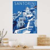 Santorini Griechenland Poster (Küche)