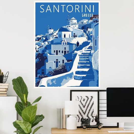Santorini Griechenland Poster (Heimbüro)