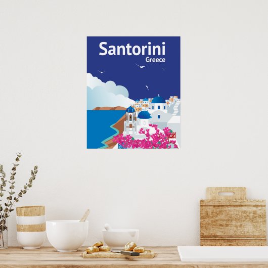Santorini Griechenland Poster (Küche)