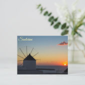 Santorini, Griechenland Postkarte (Stehend Vorderseite)