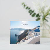 Santorini Griechenland Postkarte (Stehend Vorderseite)