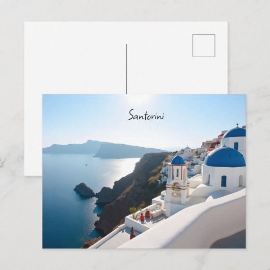 Santorini Griechenland Postkarte (Vorne/Hinten)