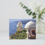 Santorini, Griechenland Postkarte (Stehend Vorderseite)