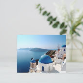 Santorini Griechenland Postkarte (Stehend Vorderseite)