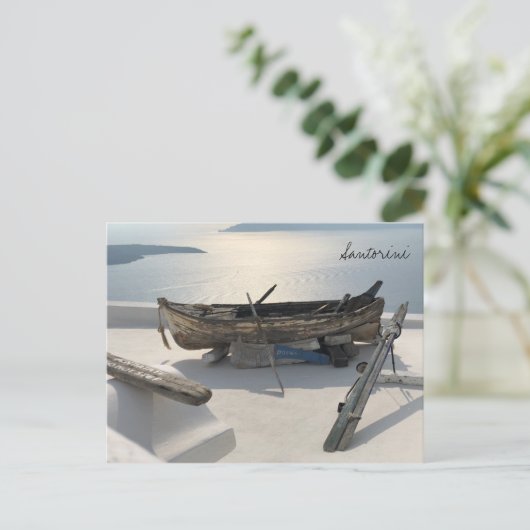 Santorini Griechenland Postkarte (Stehend Vorderseite)