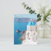 Santorini, Griechenland Postkarte (Stehend Vorderseite)