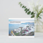 Santorini, Griechenland Postkarte (Stehend Vorderseite)