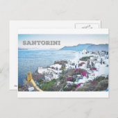 Santorini, Griechenland Postkarte (Vorne/Hinten)