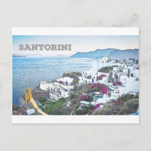 Santorini, Griechenland Postkarte
