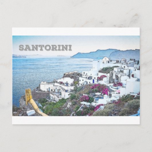 Santorini, Griechenland Postkarte (Vorderseite)