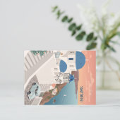 Santorini, Griechenland Postkarte (Stehend Vorderseite)