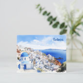 Santorini Griechenland Postkarte (Stehend Vorderseite)