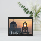 Santorini Griechenland Postkarte (Stehend Vorderseite)