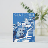 Santorini Griechenland Postkarte (Stehend Vorderseite)