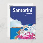 Santorini Griechenland Postkarte (Vorne/Hinten)