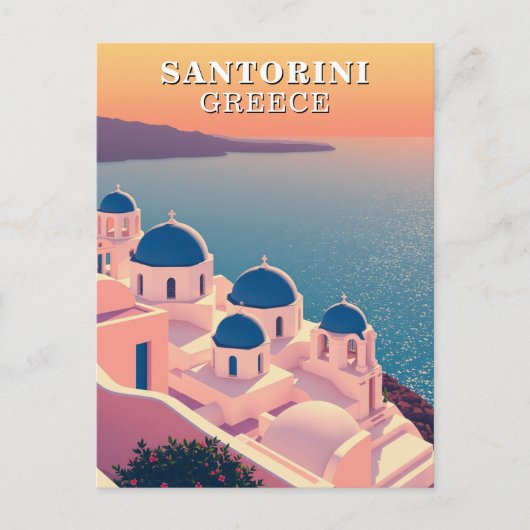 Santorini Griechenland Reise Postcard Postkarte (Vorderseite)