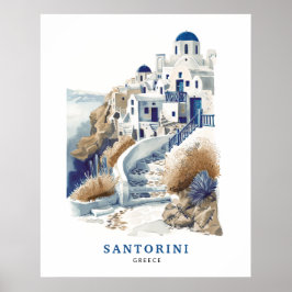 Santorini Griechenland Reisen Art Poster