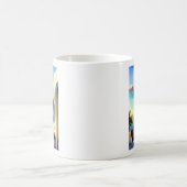 Santorini Griechenland Reisen Malerei Kaffeetasse (Mittel)