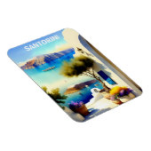 Santorini Griechenland Reisen Malerei Magnet (Rechte Seite)