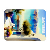Santorini Griechenland Reisen Malerei Magnet (Horizontal)