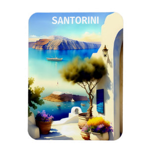 Santorini Griechenland Reisen Malerei Magnet