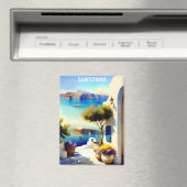 Santorini Griechenland Reisen Malerei Magnet (In Situ (Geschirrspüler))