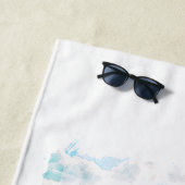 Santorini Griechenland Reisen Wasserfarbe Strandtuch (Beispiel)