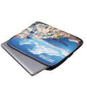 Santorini Griechenland Reiseplakat Laptopschutzhülle (Vorne Knopf)