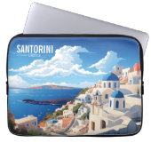 Santorini Griechenland Reiseplakat Laptopschutzhülle (Vorderseite)