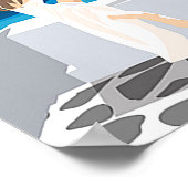 Santorini Griechenland Reiseplakat Poster (Ecke)