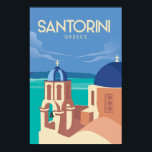 Santorini Griechenland Reiseplakat Poster<br><div class="desc">Santorini Griechenland Reiseplakat</div>