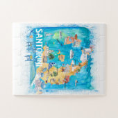 Santorini Griechenland Reiseplan Puzzle (Horizontal)