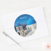 Santorini Griechenland Runder Aufkleber (Umschlag)