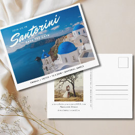Santorini Griechenland Save the Date Postcard Postkarte
