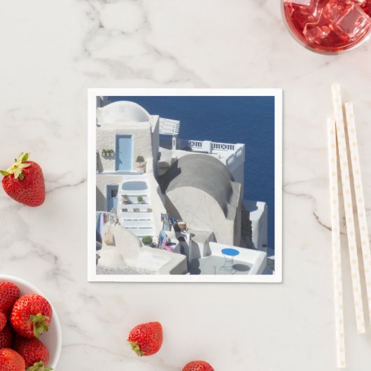 Santorini, Griechenland Serviette (Beispiel)