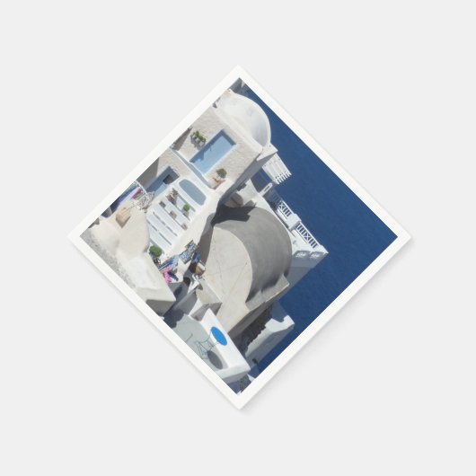 Santorini, Griechenland Serviette (Ecke)