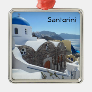 Santorini, Griechenland Silbernes Ornament