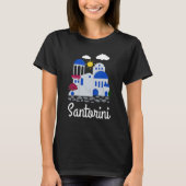 Santorini Griechenland Souvenir 8 T-Shirt (Vorderseite)