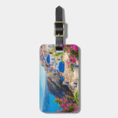 Santorini Griechenland stilisiert Gepäckanhänger (Vorderseite vertikal)