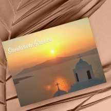 Santorini, Griechenland - Sunset Postcard
