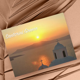 Santorini, Griechenland - Sunset Postcard Postkarte