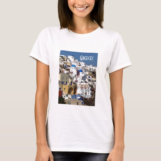 Santorini, Griechenland T-Shirt (Vorderseite)